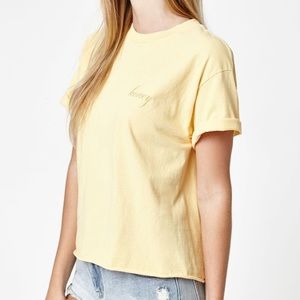 Yellow “Honey” Embroidery T-shirt